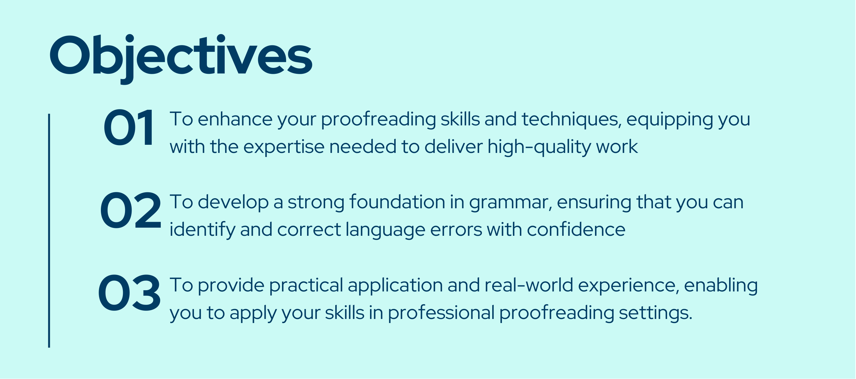 Certified Professional Proofreader course objectives